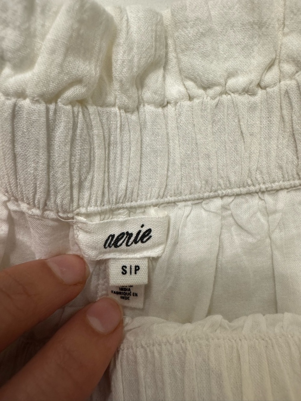 Aerie White Flowy Ruffle Shorts Small Petite Boho Lounge Summer - Picture 7 of 7